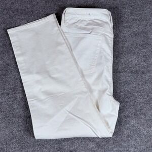 Talbots Flawless White High Waist Straight Ankle Jeans Women's Size 12 Read